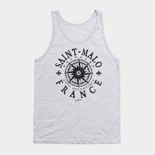 Saint-Malo, Brittany, France, compass rose Tank Top